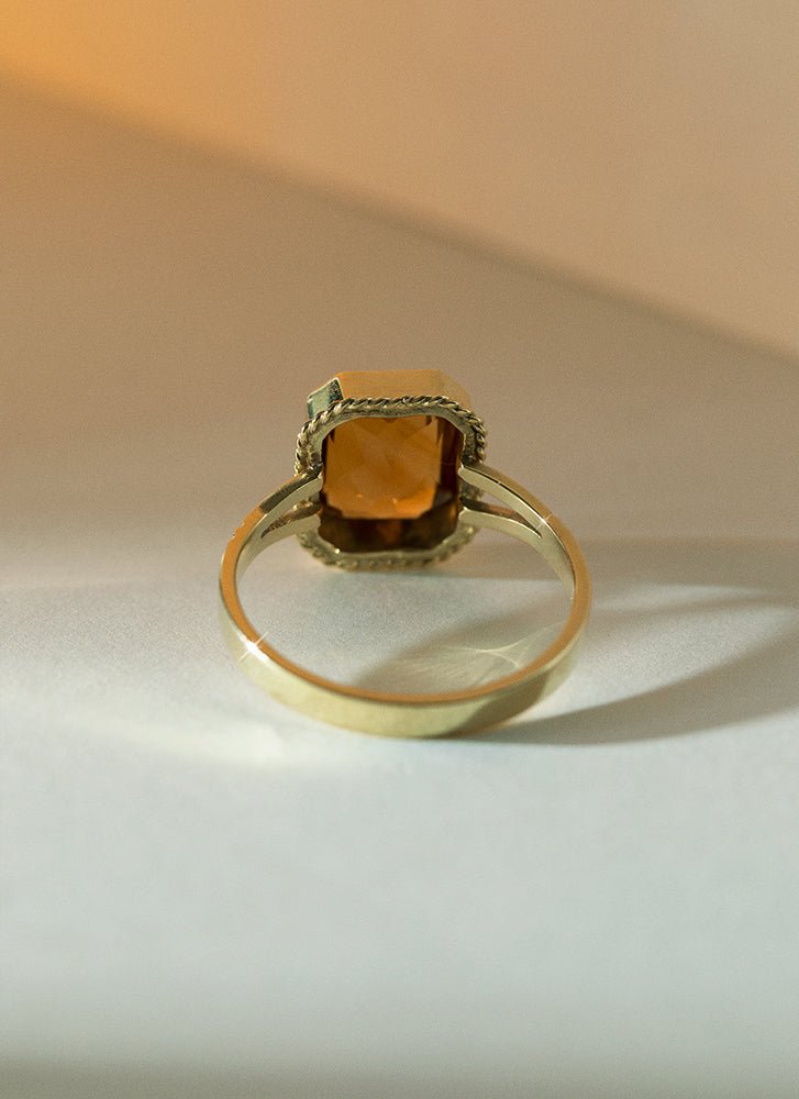 Emmeline citrine ring 14k gold - Studio Kroewe