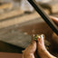 Emmeline peridot ring 14k gold - Studio Kroewe