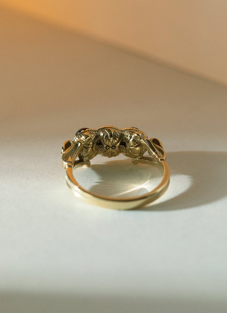 Hedy black pearl ring 14k gold - Studio Kroewe