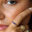 Hedy black pearl ring 14k gold - Studio Kroewe