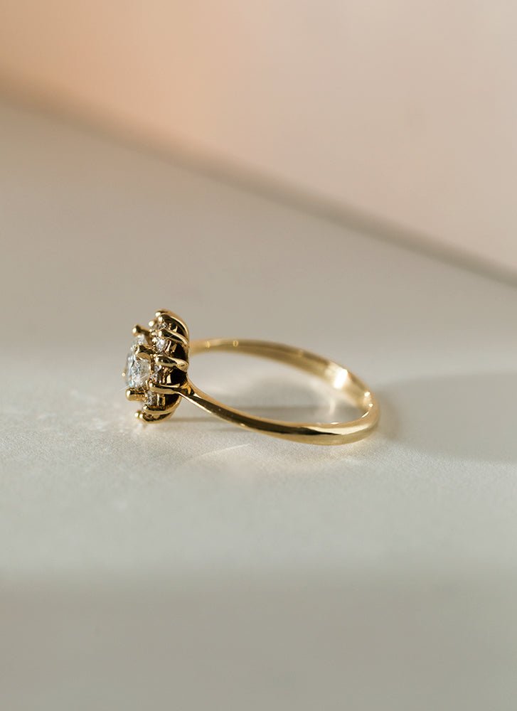 Hera entourage diamond ring 14k gold - Studio Kroewe