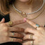 Jacky dollar ring 14k gold - Studio Kroewe