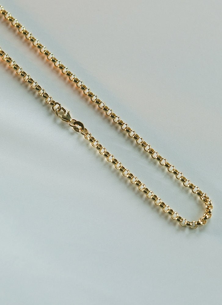 Jasseron 3.3mm necklace 14k gold - Studio Kroewe