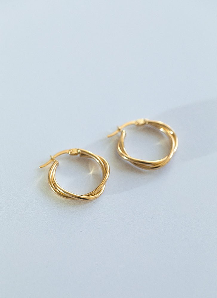 Jules earrings 14k gold - Studio Kroewe
