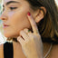 Kunna green tourmaline ring 14k gold - Studio Kroewe