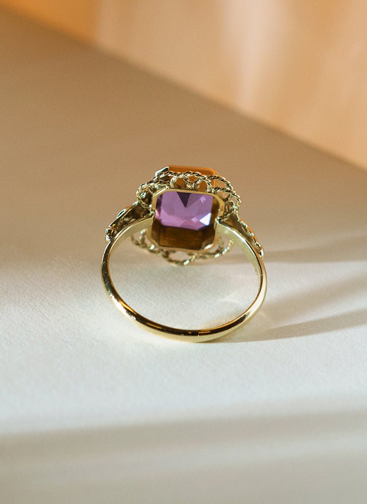 Leonis amethyst ring 14k gold - Studio Kroewe