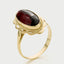 LIMITED EDITION | Poppy garnet ring 14k gold - Studio Kroewe