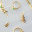 Little bird charm 14k gold - Studio Kroewe