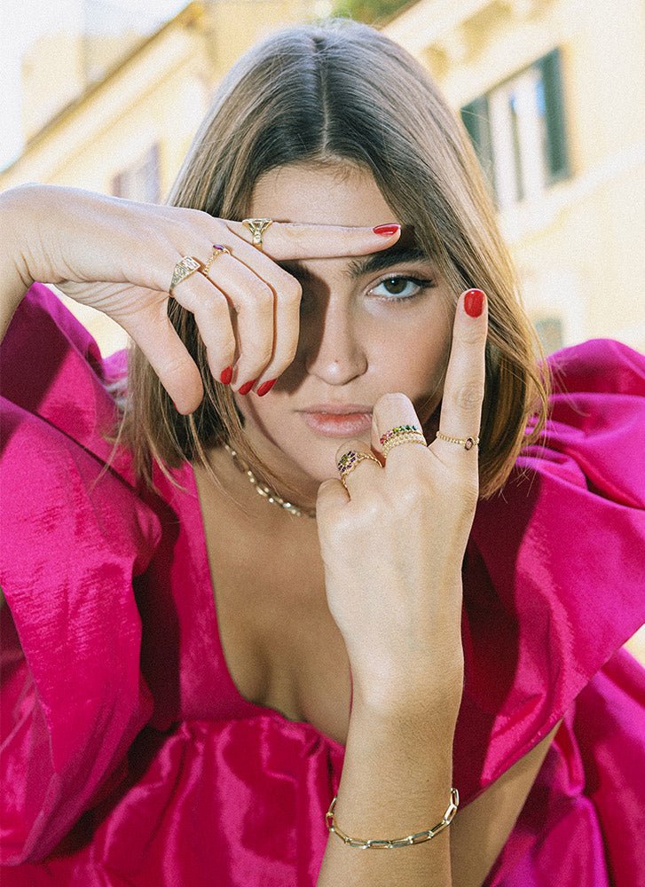 Lola band ring 14k gold - Studio Kroewe
