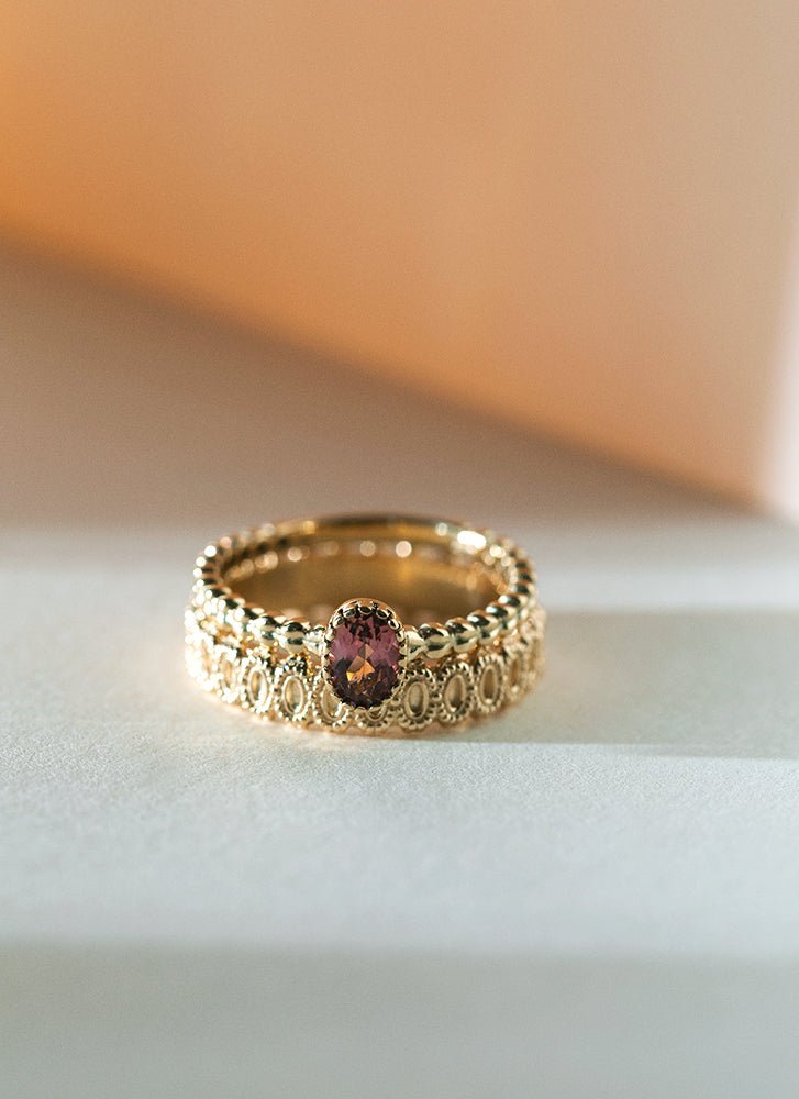 Lola band ring 14k gold - Studio Kroewe