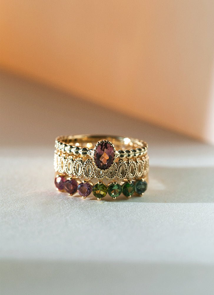 Lola band ring 14k gold - Studio Kroewe