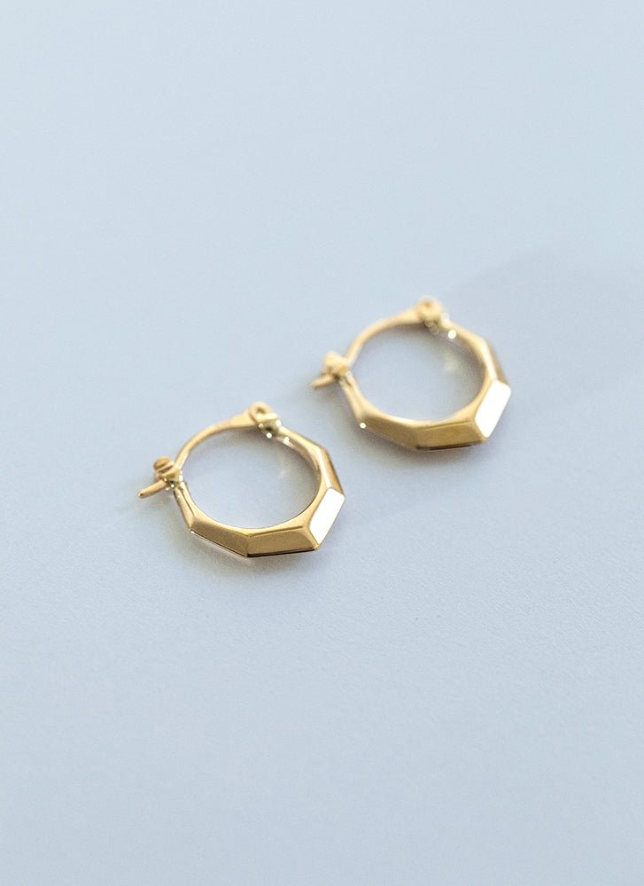 Malala lapide earrings 14k gold - Studio Kroewe