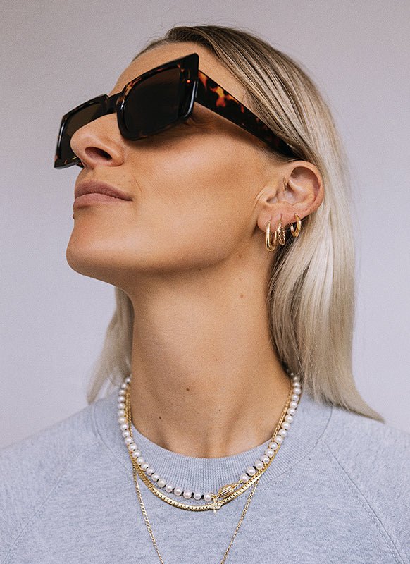 Marie oval earrings 14k gold - Studio Kroewe