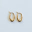 Marie oval earrings 14k gold - Studio Kroewe