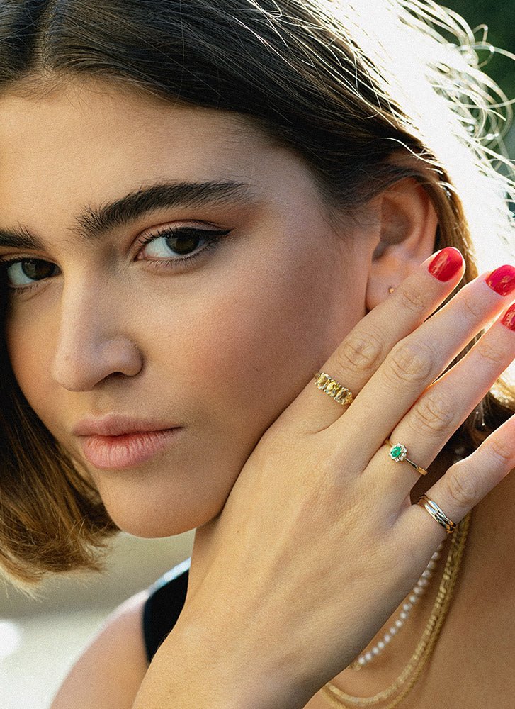Max citrine ring 14k gold - Studio Kroewe