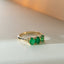 Max emerald ring 14k gold - Studio Kroewe