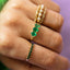 Max emerald ring 14k gold - Studio Kroewe