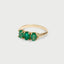 Max emerald ring 14k gold - Studio Kroewe
