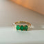 Max emerald ring 14k gold - Studio Kroewe