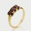 Max garnet ring 14k gold - Studio Kroewe