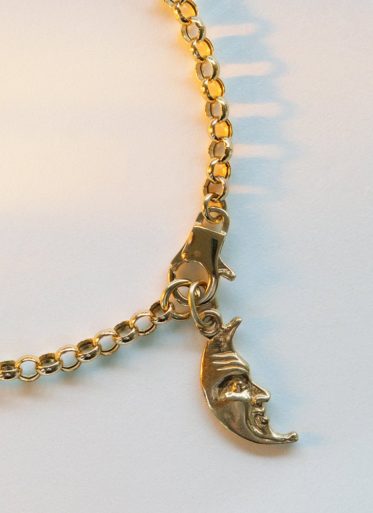 Moon charm 14k gold - Studio Kroewe