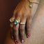 Poppy blue topaz ring 14k gold - Studio Kroewe