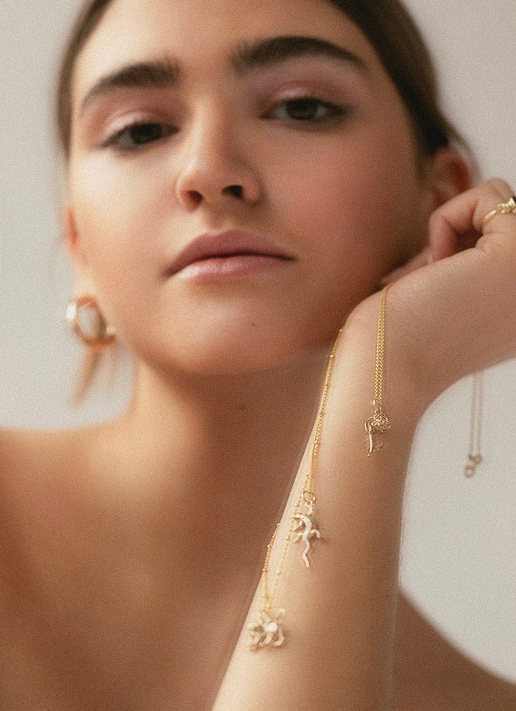 Rose charm 14k gold - Studio Kroewe