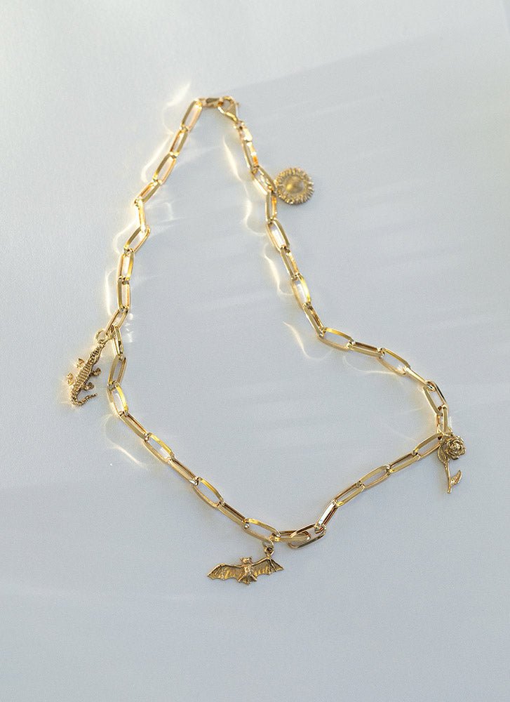 Rose charm 14k gold - Studio Kroewe