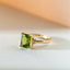 Rue peridot ring 14k gold - Studio Kroewe