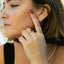 Rue peridot ring 14k gold - Studio Kroewe