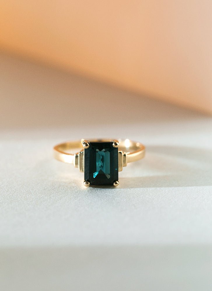Rue topaz london blue ring 14k gold - Studio Kroewe