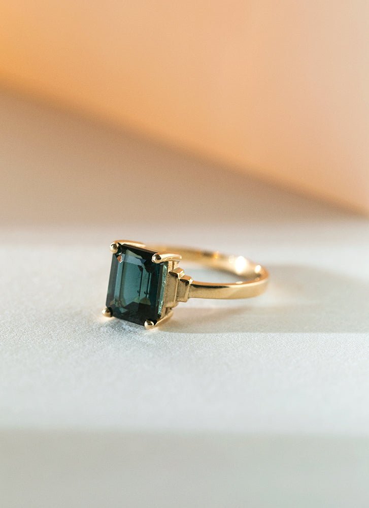 Rue topaz london blue ring 14k gold - Studio Kroewe