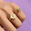 Senda peridot ring 14k gold - Studio Kroewe