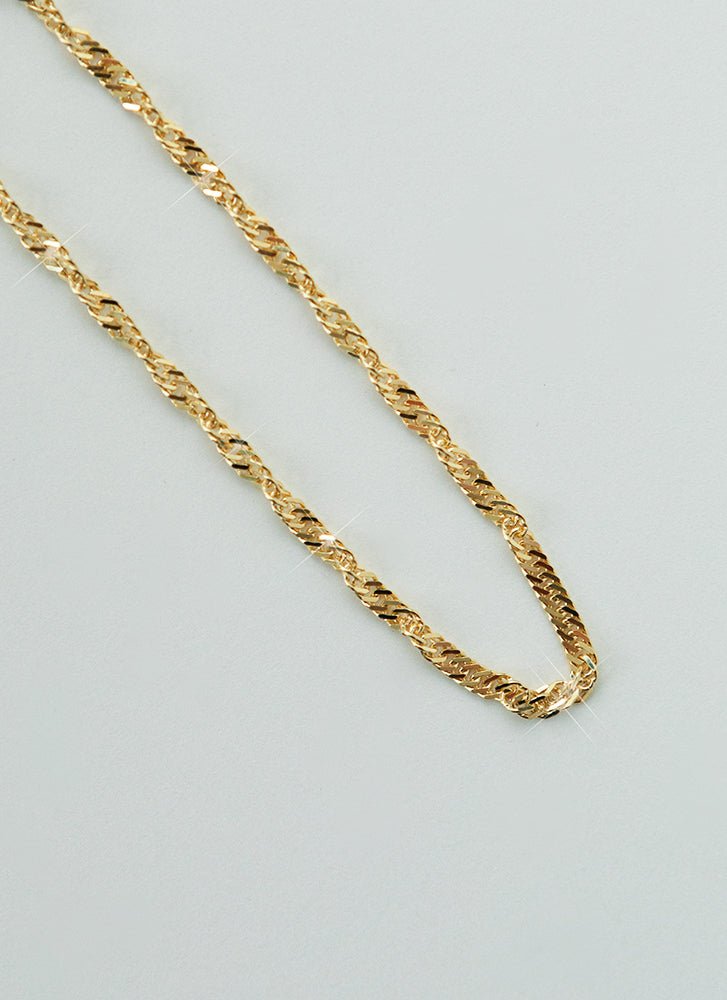 Singapore 2.3mm bracelet 14k gold - Studio Kroewe