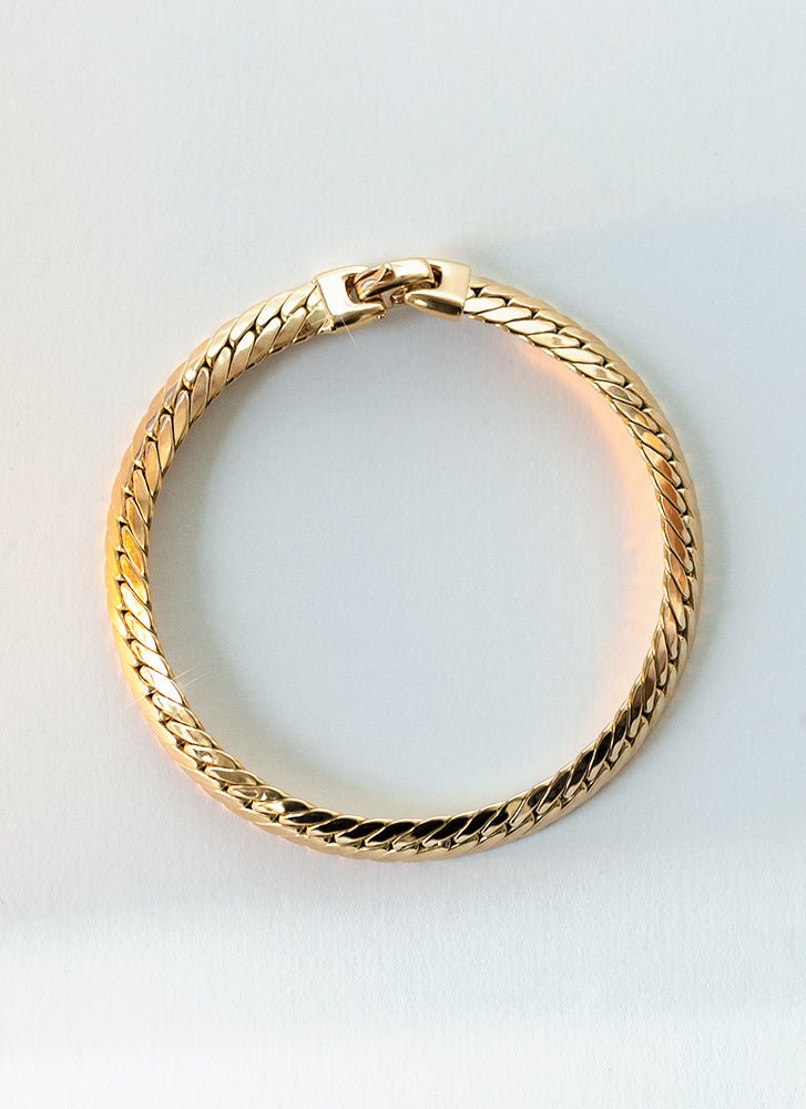 Snake 6.5mm bracelet 14k gold - Studio Kroewe