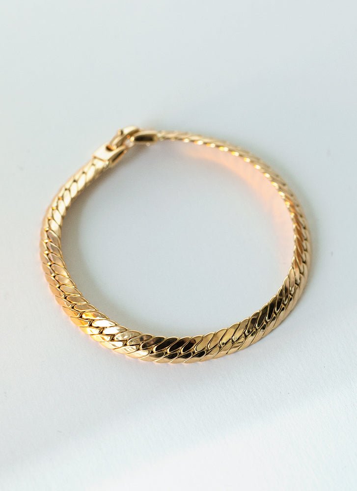 Snake 6.5mm bracelet 14k gold - Studio Kroewe