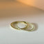 Sphere stacking ring thin and thick 14k gold - Studio Kroewe