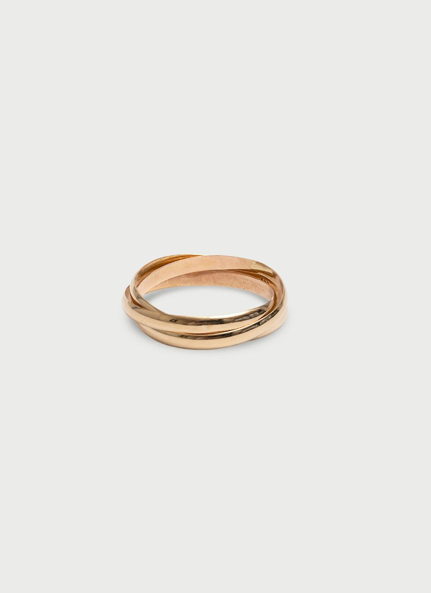 Three is a party ring 14k gold - Studio Kroewe