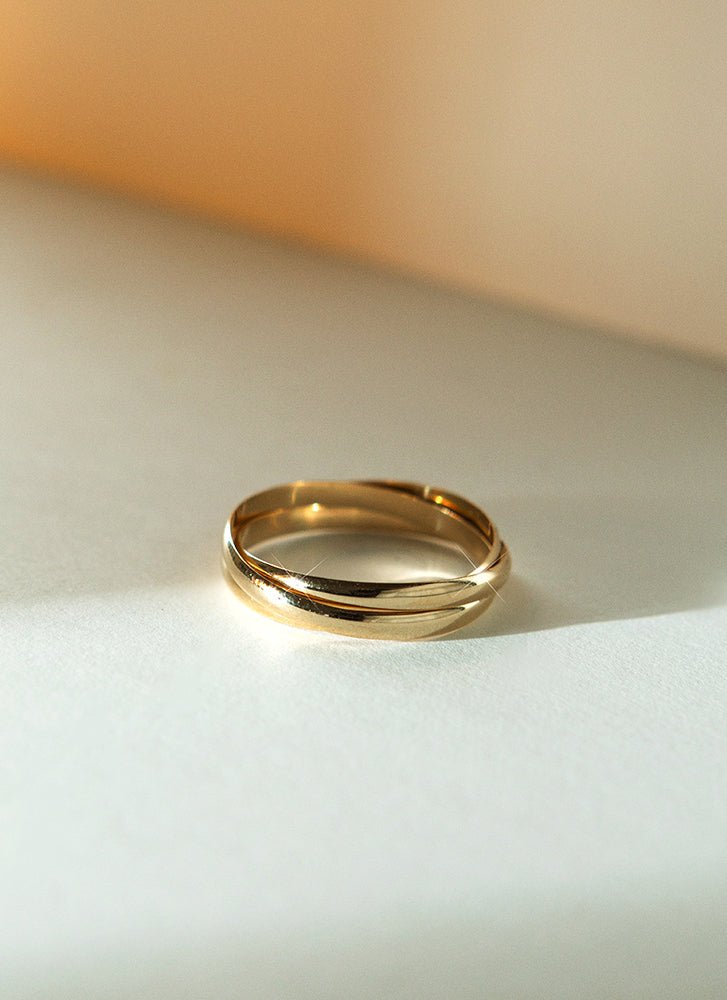 Three is a party ring 14k gold - Studio Kroewe
