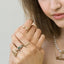 Torsion stacking ring thin and thick 14k gold - Studio Kroewe