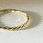 Torsion stacking ring thin and thick 14k gold - Studio Kroewe