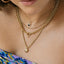 Triss diamond sapphire charm 14k gold - Studio Kroewe