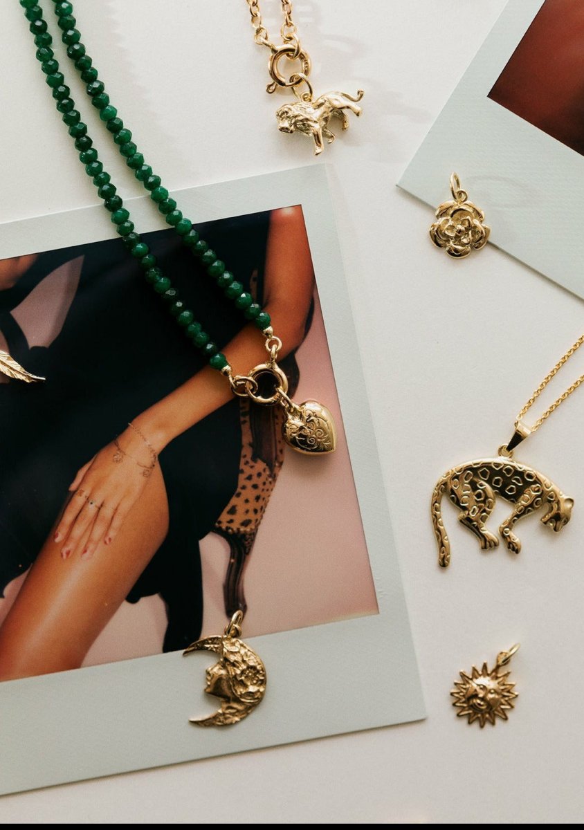 Wild heart charm 14k gold - Studio Kroewe