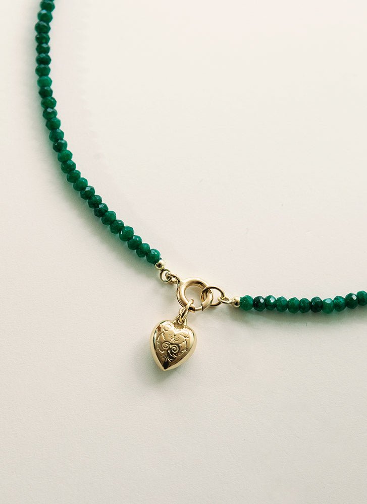 Wild heart charm 14k gold - Studio Kroewe